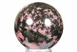 Polished Rhodonite Sphere - Madagascar #261493-1
